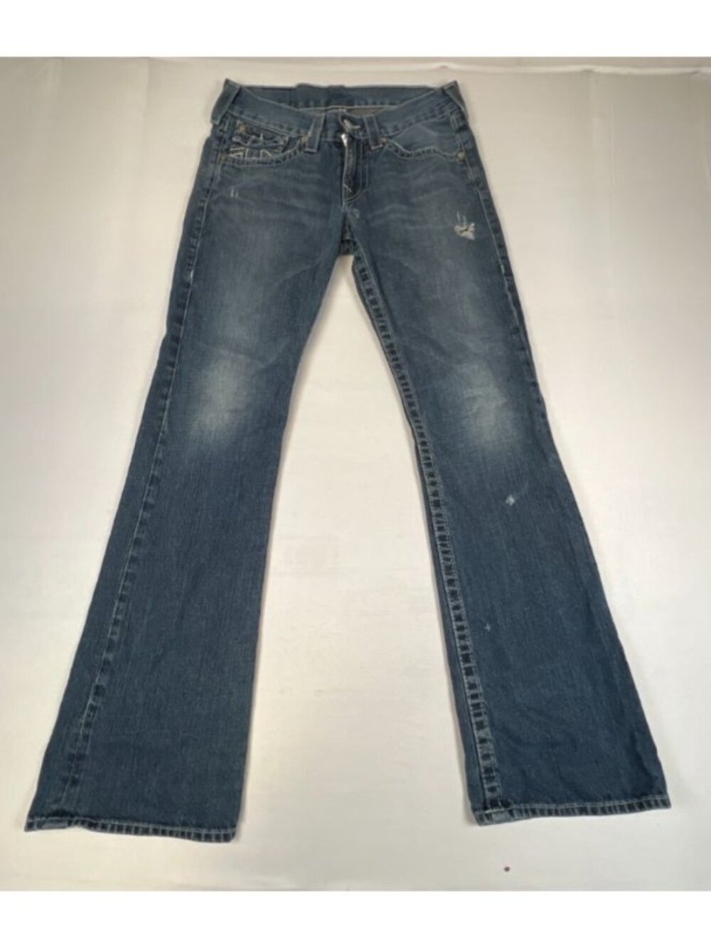 True Religion Vintage Boot Cut Jeans Mens Size 29 Blue Denim Made In USA